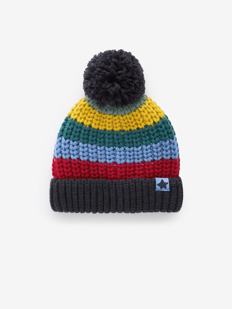 Rainbow Pom Hat (3mths-16yrs) - Image 1 of 2