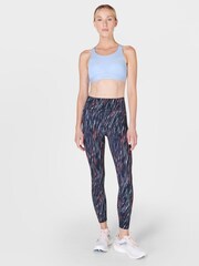 modra Ripple barvano s prevezovanjem potisk; vzorec - Sweaty Betty Aerial Core Workout Leggings - Slika 7 iz 9