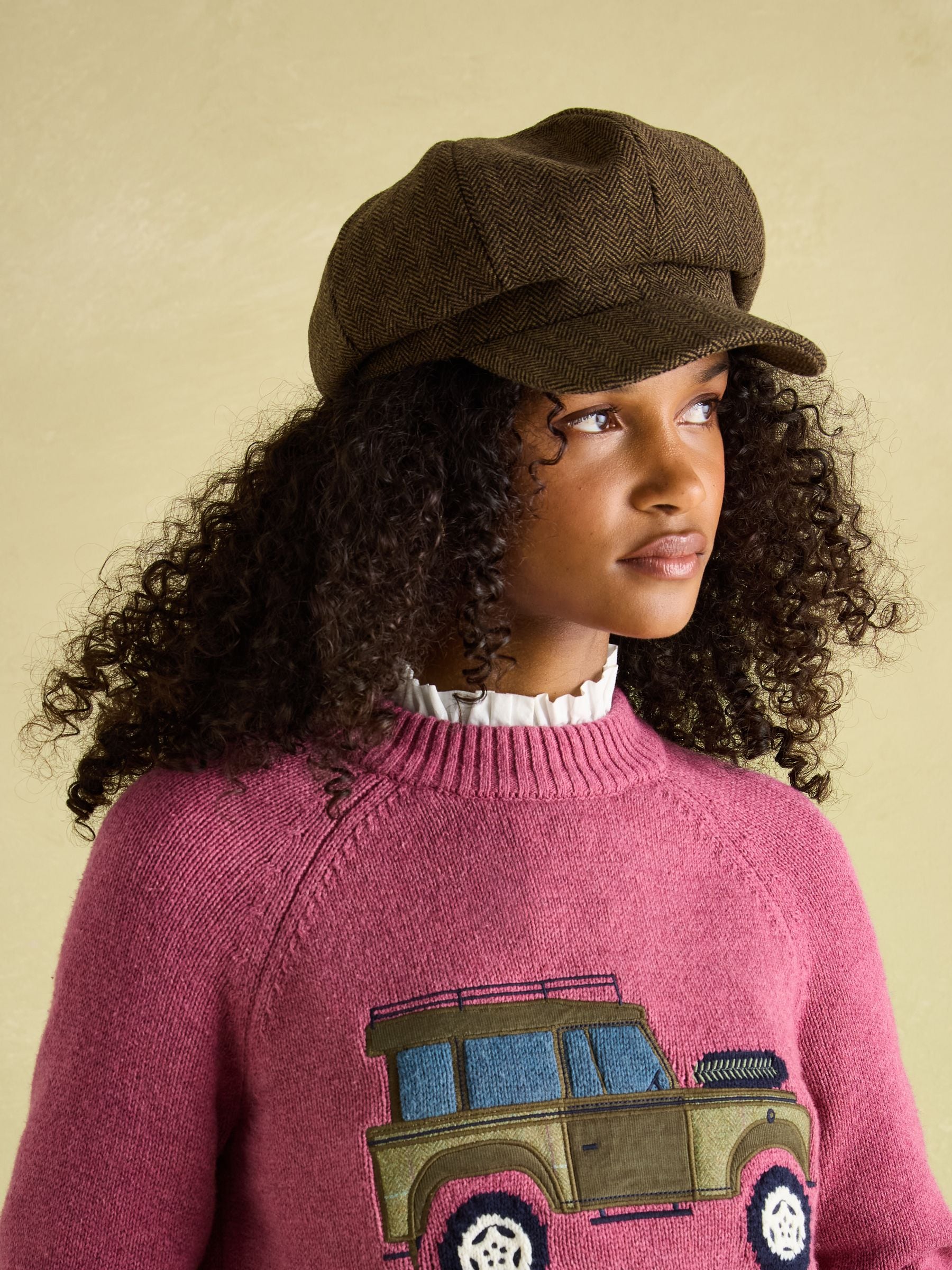 Buy Joules Elvaston Brown Cream Baker Boy Hat from Next USA