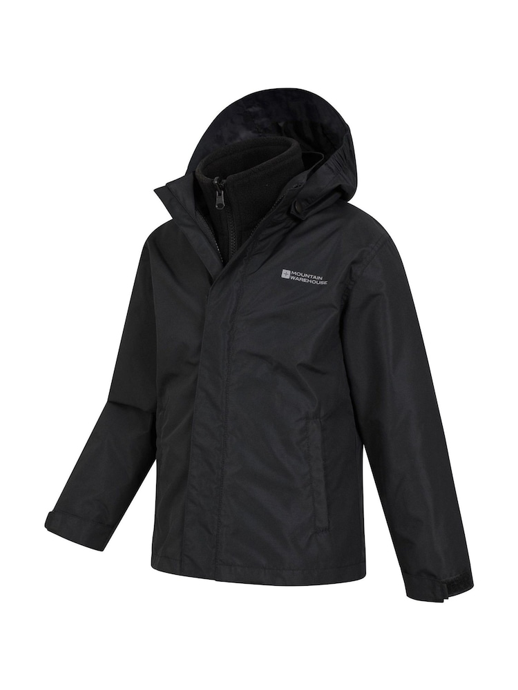 Mountain Warehouse Black Kids Fell 3-In-1 Water Resistant Jacket - Image 2 of 5