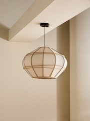 MADE.COM Cream Round Judah Pendant Light - Image 2 of 3
