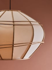 MADE.COM Cream Round Judah Pendant Light - Image 3 of 3