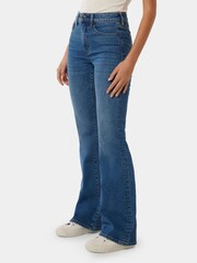 Forever New Blue Kira Relaxed Flare Jeans - Image 3 of 5