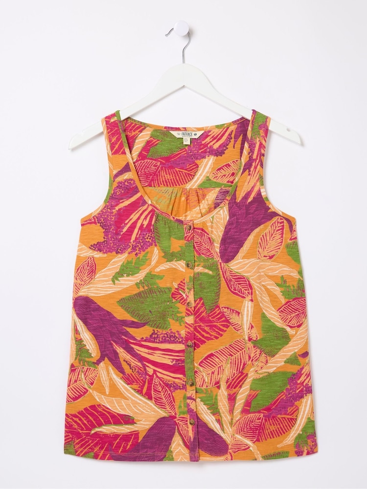 FatFace Flora Orange Tropical Vest - Image 4 of 4