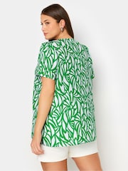 Yours Curve Green Button Blouse - Image 3 of 5