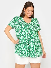Yours Curve Green Button Blouse - Image 4 of 5