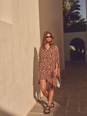 Leopard Longline Overhead Shirt Cover-Up - Image 3 of 7