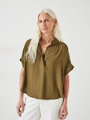 Braun - Hush Anika Kurzärmelige Bluse - Bild 1 von 5
