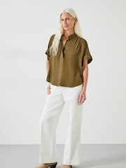 Braun - Hush Anika Kurzärmelige Bluse - Bild 2 von 5