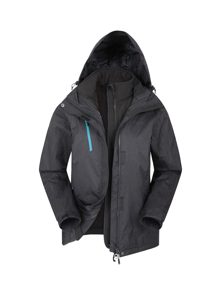 Mountain Warehouse Black Bracken Extreme Womens 3-in-1 Waterproof Jacket - Image 1 of 4