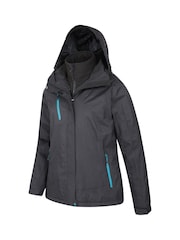 Mountain Warehouse Black Bracken Extreme Womens 3-in-1 Waterproof Jacket - Image 2 of 4