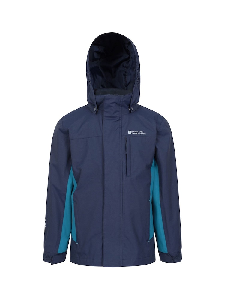 Mountain Warehouse Mid Blue Kids Cannonball 3 In 1 Waterproof Jacket - Image 1 of 5