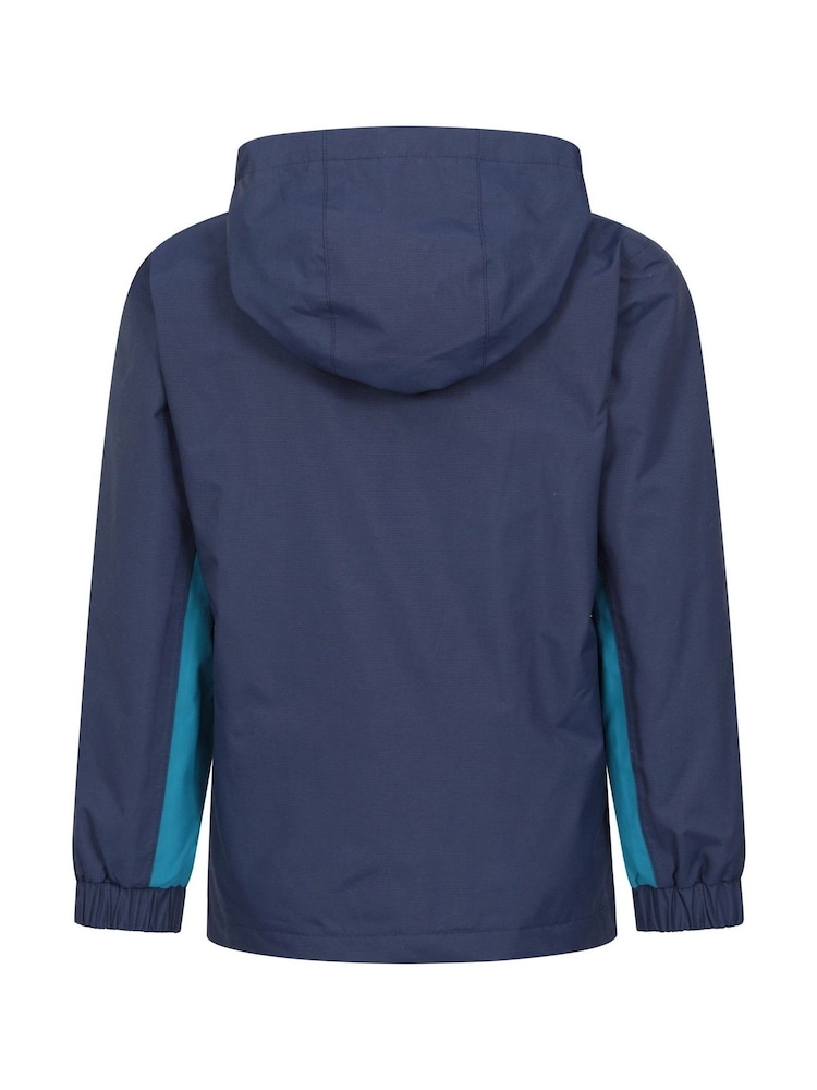 Mountain Warehouse Mid Blue Kids Cannonball 3 In 1 Waterproof Jacket - Image 2 of 5