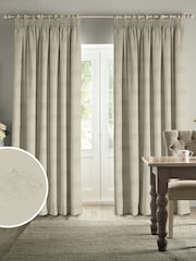 Sophie Allport Sage Green Vector Strawberry Made to Measure Curtains - Image 1 of 6
