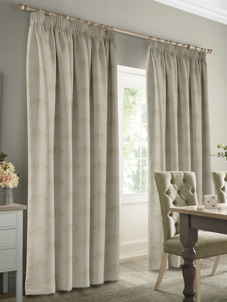 Sophie Allport Sage Green Vector Strawberry Made to Measure Curtains - Image 2 of 6