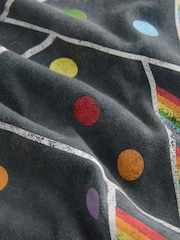 Charcoal Grey Wash Pink Floyd 100% Cotton Licence Christmas T-Shirt - Image 7 of 7