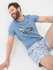 FatFace Blue VW Photo T-Shirt - Image 5 of 6