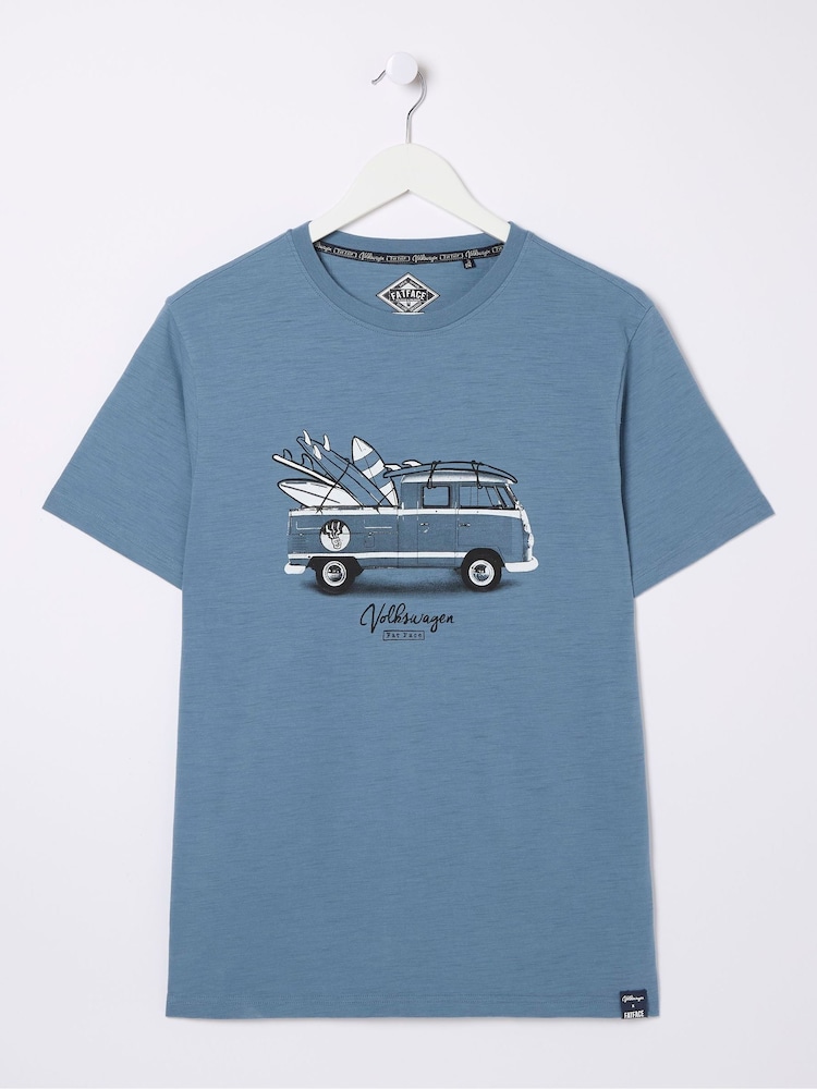 FatFace Blue VW Photo T-Shirt - Image 6 of 6