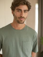 Sage Green Check 100% Cotton Check Pyjamas Shorts Set - Image 4 of 11