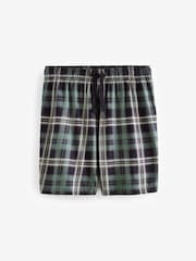 Sage Green Check 100% Cotton Check Pyjamas Shorts Set - Image 9 of 11