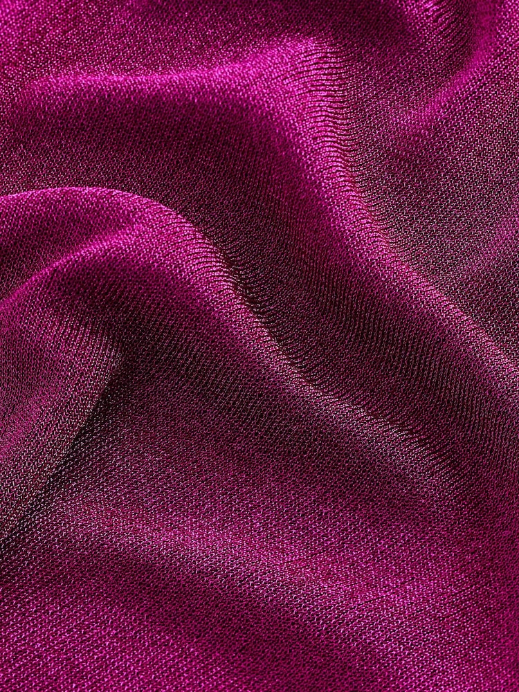 Pink Bright Sparkle Sleeveless Knitted Vest Tank Top - Image 8 of 8