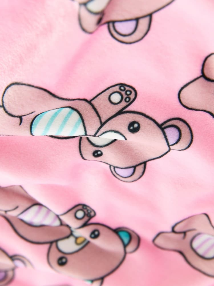 Pink Bear Cosy Fleece Pyjamas (9mths-10yrs) - Image 4 of 4 Pink Bear Cosy Fleece Pyjamas (9mths-10yrs) - Image 4 of 4