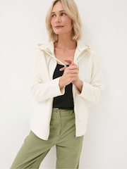FatFace Layla Natural Zip Through Hoodie - Image 1 of 5