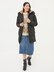 FatFace Maddie Black Puffer Coat - Image 1 of 6