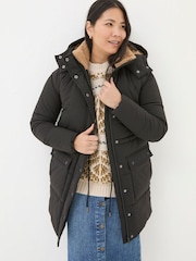 FatFace Maddie Black Puffer Coat - Image 3 of 6