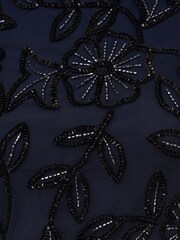 Adrianna Papell Blue Blouson Beaded Long Dress - Image 7 of 7