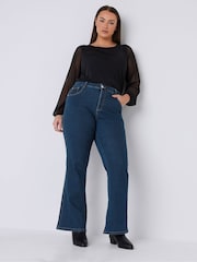 Evans Blue Bootcut Jeans - Image 2 of 5