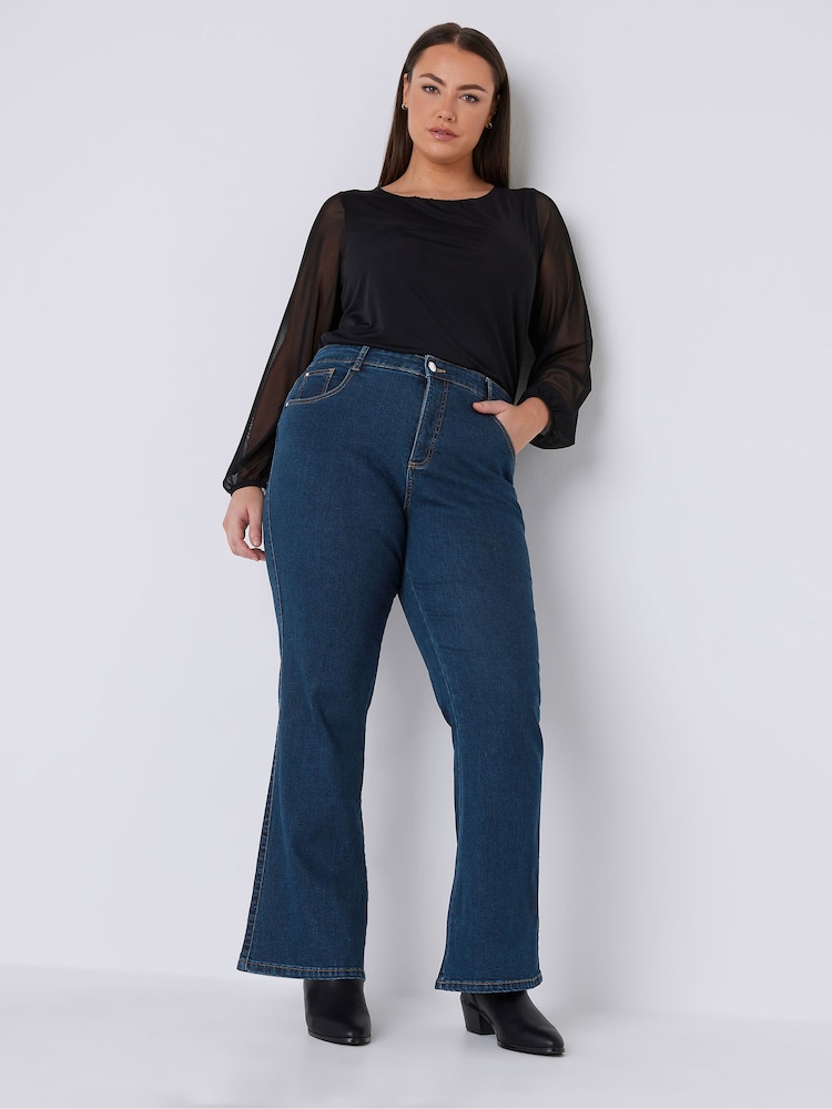 Evans Blue Bootcut Jeans - Image 2 of 5