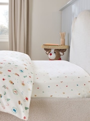 White Christmas Fitted 100% Cotton Sheet - Image 1 of 4