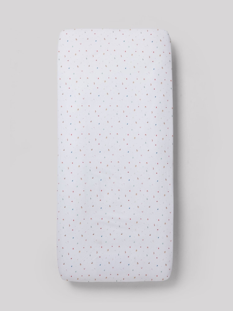 White Christmas Fitted 100% Cotton Sheet - Image 2 of 4