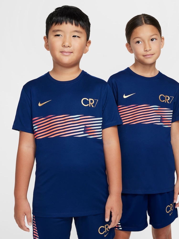 Nike Blue Dri-FIT CR7 Academy Training T-Shirt - Image 1 of 9