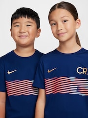 Nike Blue Dri-FIT CR7 Academy Training T-Shirt - Image 3 of 9