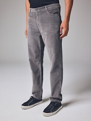 Grey Mid Regular Fit Corduroy 5 Pocket Trousers - Image 1 of 12
