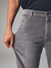 Grey Mid Regular Fit Corduroy 5 Pocket Trousers - Image 5 of 12