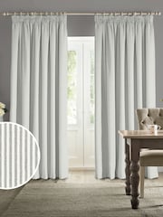 Sophie Allport Grey Stamford Stripe Made to Measure Curtains - Image 1 of 6