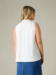 Live Unlimited White Curve Ruffle Neck Blouse - Image 3 of 4