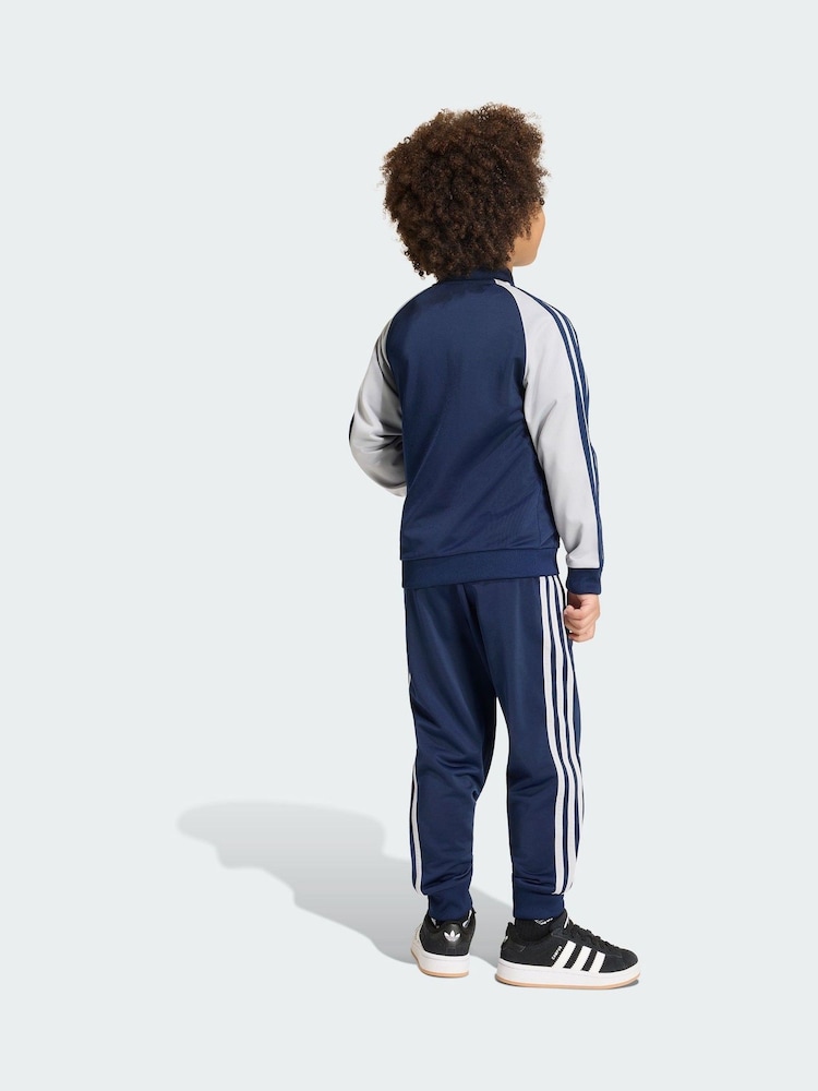 adidas Originals Blue SST Little Kids Tracksuit - Image 2 of 5 adidas Originals Blue SST Little Kids Tracksuit - Image 2 of 5