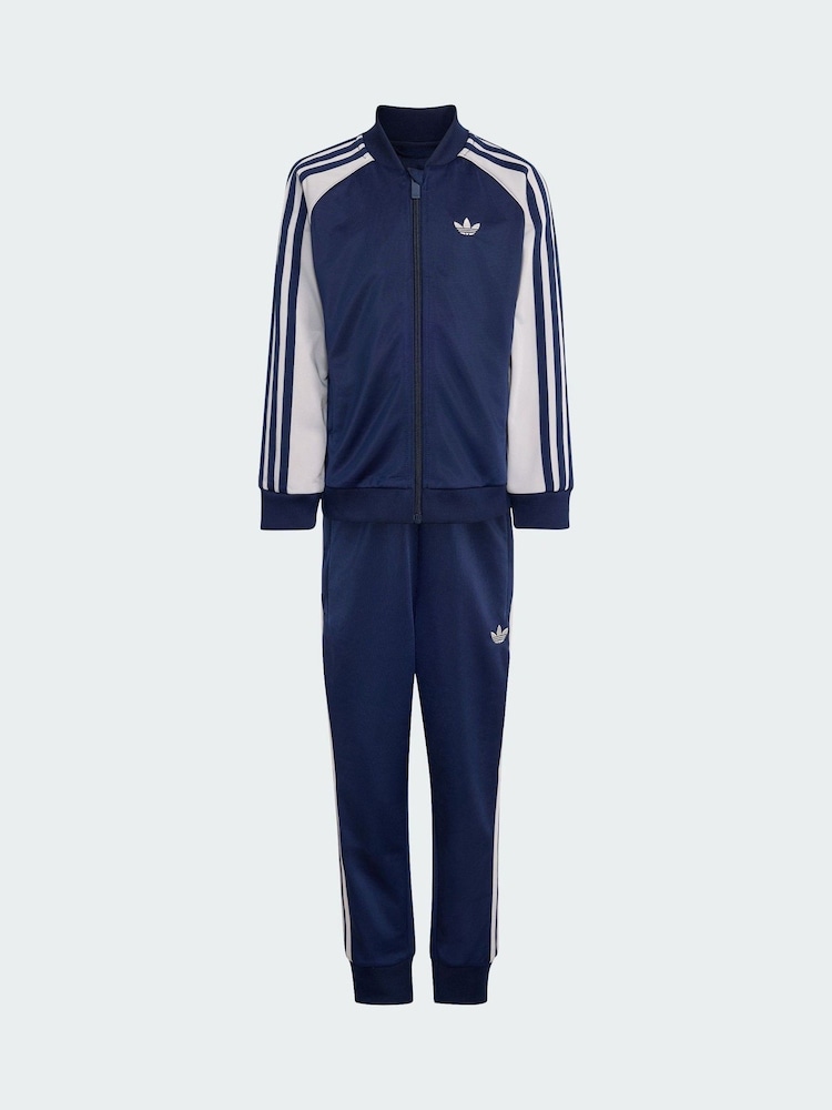 adidas Originals Blue SST Little Kids Tracksuit - Image 5 of 5 adidas Originals Blue SST Little Kids Tracksuit - Image 5 of 5
