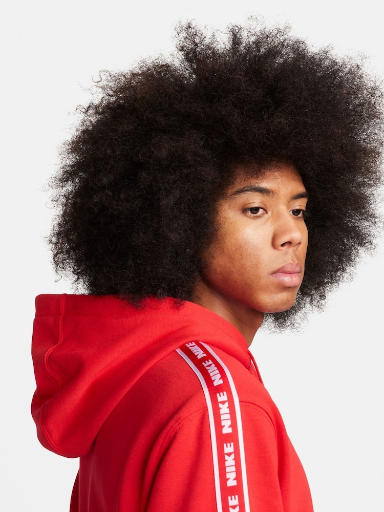 Nike Red Club Fleece Hooded Tracksuit - Image 4 of 11