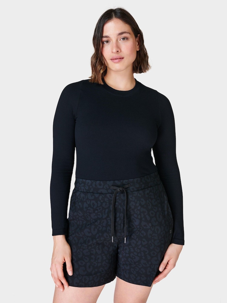 Sweaty Betty Black Glisten Seamless Jumper - Image 1 of 7