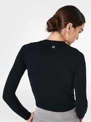 Sweaty Betty Black Glisten Seamless Jumper - Image 4 of 7