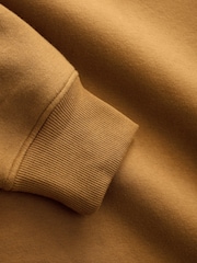 Ochre Yellow Heavyweight Soft Touch Crew Neck Sweatshirt - Image 6 of 7