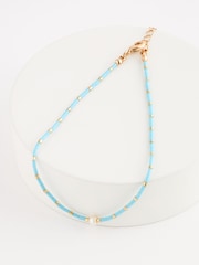 Blue Beaded Anklet - Image 1 of 4