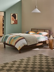 MADE.COM Dark Oak Effect Pavia Rattan Accent Bed - Image 1 of 5