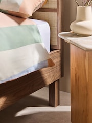 MADE.COM Dark Oak Effect Pavia Rattan Accent Bed - Image 2 of 5