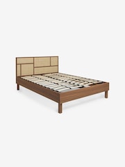 MADE.COM Dark Oak Effect Pavia Rattan Accent Bed - Image 4 of 5